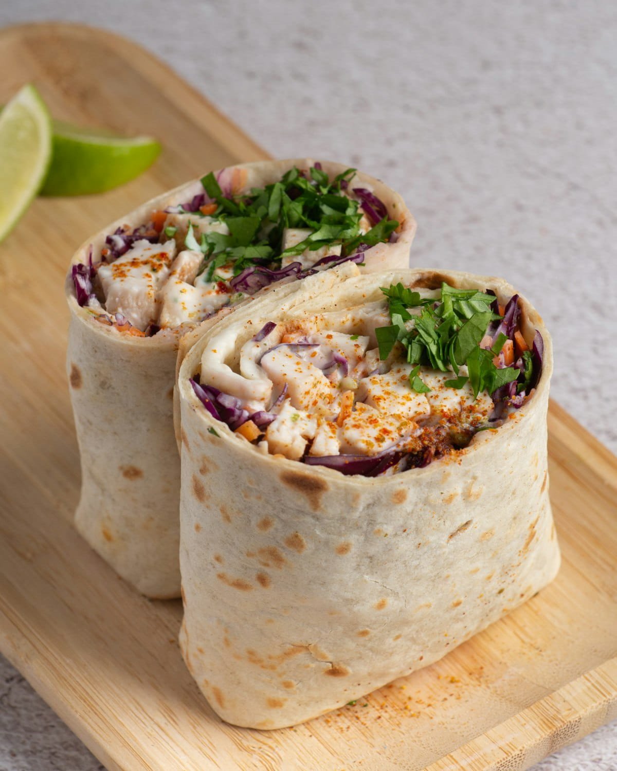 Mediterranean chickpea wrap and cold lunch ideas